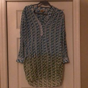 Longer length cotton tunic top